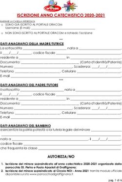 ISCRIZIONE ANNO CATECHISTICO 2020-2021