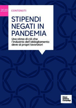 STIPENDI NEGATI IN PANDEMIA - 2020 CONTENUTI - Campagna Abiti Puliti