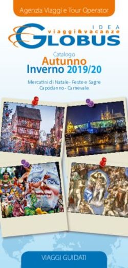 Autunno Inverno 2019/20 - Agenzia Viaggi e Tour Operator - VIAGGI GUIDATI - Mercatini di Natale - Feste e Sagre - Globus Idea