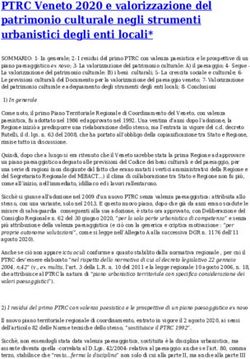 PTRC Veneto 2020 e valorizzazione del patrimonio culturale negli strumenti urbanistici degli enti locali