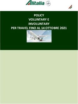 POLICY VOLUNTARY E INVOLUNTARY PER TRAVEL FINO AL 14 OTTOBRE 2021