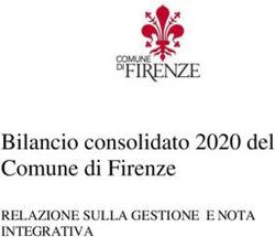 Bilancio consolidato 2020 del Comune di Firenze - RELAZIONE SULLA GESTIONE E NOTA INTEGRATIVA