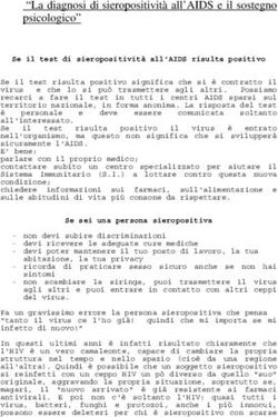 La diagnosi di sieropositività all'AIDS e il sostegno psicologico