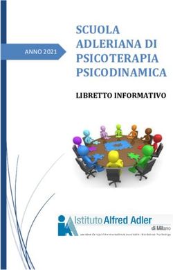 SCUOLA ADLERIANA DI PSICOTERAPIA PSICODINAMICA - LIBRETTO INFORMATIVO ANNO 2021