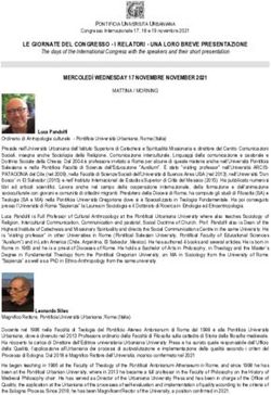 LE GIORNATE DEL CONGRESSO - I RELATORI - UNA LORO BREVE PRESENTAZIONE - Urbaniana