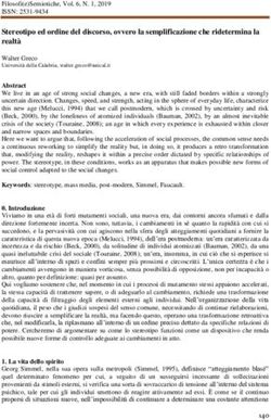 Stereotipo ed ordine del discorso, ovvero la semplificazione che ridetermina la realtà