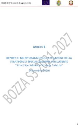 REPORT DI MONITORAGGIO SULL'ATTUAZIONE DELLA STRATEGIA DI SPECIALIZZAZIONE INTELLIGENTE - Annex 5 B "Smart Specialisation Strategy Calabria" ...