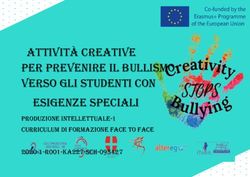 Attività CREATIVE PER PREVENIRE IL BULLISMO VERSO GLI STUDENTI CON