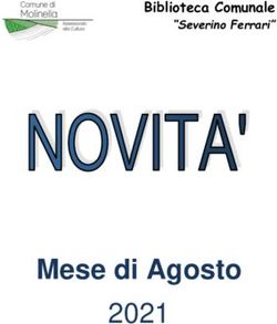 Mese di Agosto 2021 - Biblioteca Comunale - Comune di Molinella