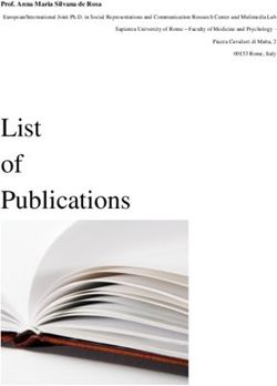 List of Publications - Indigenous Psychology