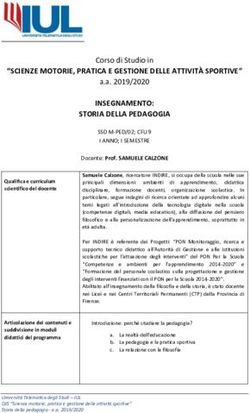 "SCIENZE MOTORIE, PRATICA E GESTIONE DELLE ATTIVITÀ SPORTIVE" - IUL
