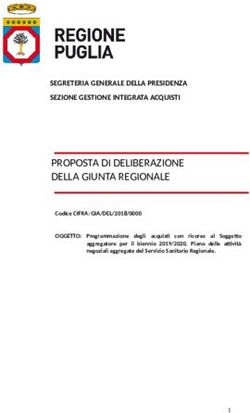 PROPOSTA DI DELIBERAZIONE DELLA GIUNTA REGIONALE