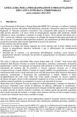 LINEE GUIDA PER LA PROGRAMMAZIONE E PROGETTAZIONE EDUCATIVA INTEGRATA TERRITORIALE