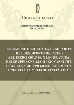 LA SEZIONE DICHIARA LA REGOLARITÀ DEL RENDICONTO RELATIVO ALL'ESERCIZIO 2019, X LEGISLATURA, DEI GRUPPI CONSILIARI "GIOVANNI TOTI LIGURIA" ...