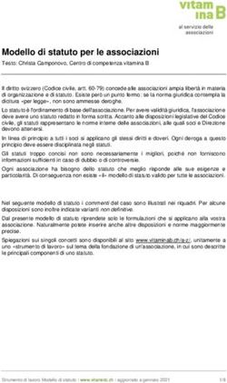 Modello di statuto per le associazioni - vitamina B