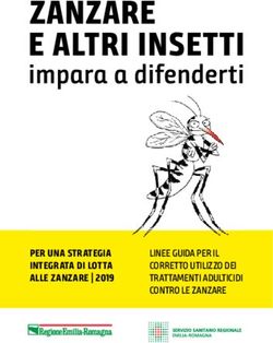 LINEE GUIDA PER IL CORRETTO UTILIZZO DEI TRATTAMENTI ADULTICIDI CONTRO LE ZANZARE - PER UNA STRATEGIA INTEGRATA DI LOTTA ALLE ZANZARE