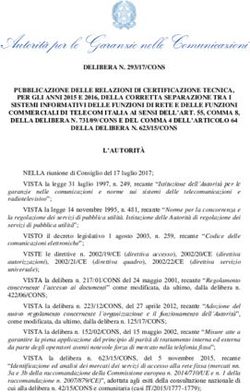 Autorit&agrave; per le Garanzie nelle Comunicazioni - DELIBERA N