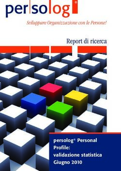 Report di ricerca Sviluppare Organizzazione con le Persone! - persolog Personal Profile: validazione statistica Giugno 2010