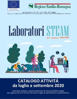 CATALOGO ATTIVIT&Aacute; da luglio a settembre 2020 - Laboratori animati, creativi e divertenti di scienza/arte/tecnologia per ragazze dai 12 ai 19 anni ...