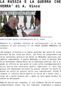 LA RUSSIA E LA GUERRA CHE - VERRA' di A. Vinco - sollevazione