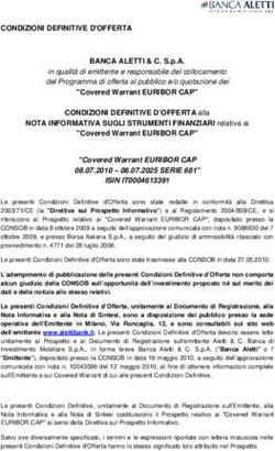 CONDIZIONI DEFINITIVE D'OFFERTA - Banca Aletti