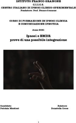 Ipnosi e EMDR prove di una possibile integrazione - CIICS