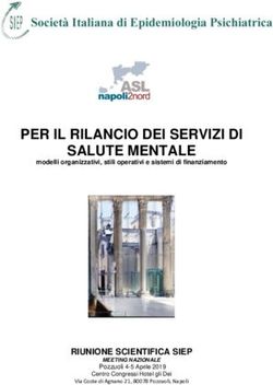 PER IL RILANCIO DEI SERVIZI DI SALUTE MENTALE