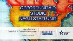 OPPORTUNITÀ DI STUDIO NEGLI STATI UNITI - Laura Cambriani The U.S.-Italy Fulbright Commission - UniFI