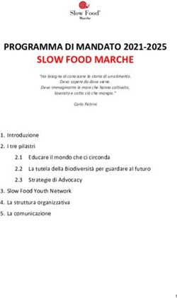 SLOW FOOD MARCHE PROGRAMMA DI MANDATO 2021-2025