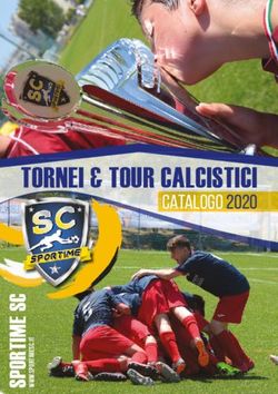 TORNEI & TOUR CALCISTICI - CATALOGO 2020 - Sportime SC