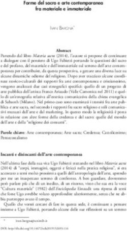 Forme del sacro e arte contemporanea fra materiale e immateriale