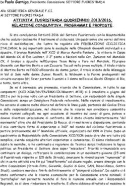 ATTIVITA' FUORISTRADA QUDRIENNIO 2013/2016, RELAZIONE CONSUNTIVA, PROGRAMMI E PROPOSTE.
