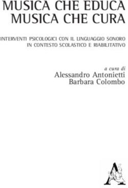 MUSICA CHE EDUCA MUSICA CHE CURA - Alessandro Antonietti Barbara Colombo a cura di