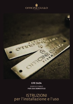 ISTRUZIONI per l'installazione e l'uso - EFE 1434 DOPPIO FORNO - Officine Gullo