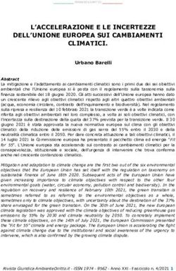 L'ACCELERAZIONE E LE INCERTEZZE DELL'UNIONE EUROPEA SUI CAMBIAMENTI CLIMATICI.