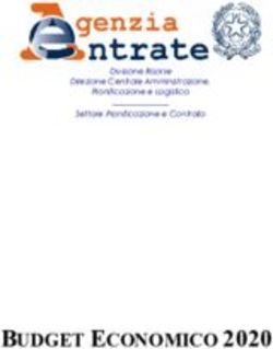 BUDGET ECONOMICO 2020 - Agenzia delle Entrate