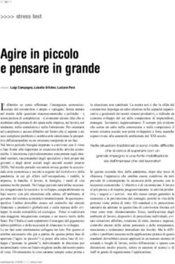 Agire in piccolo e pensare in grande - stress test - Mondoperaio