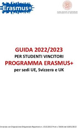 PROGRAMMA ERASMUS+ GUIDA 2022/2023 - PER STUDENTI VINCITORI per sedi UE, Svizzera e UK - Universit&agrave; di ...