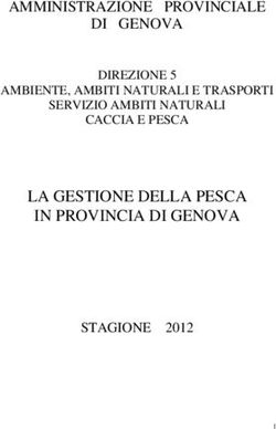 LA GESTIONE DELLA PESCA IN PROVINCIA DI GENOVA - AMMINISTRAZIONE PROVINCIALE DI GENOVA