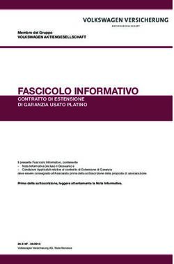 FASCICOLO INFORMATIVO - CONTRATTO DI ESTENSIONE DI GARANZIA USATO PLATINO FASCICOLO INFORMATIVO - Volkswagen Financial Services