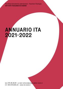 ANNUARIO ITA 2021-2022 - ISTITUTO TEOLOGICO DI ASSISI Pontificia Universit&agrave; Lateranense - Facolt&agrave; di Teologia - easy|one