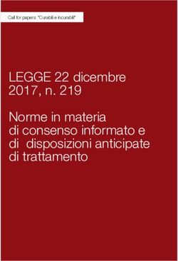 LEGGE 22 dicembre 2017, n. 219 Norme in materia di consenso informato e di disposizioni anticipate di trattamento - Call for papers: "Curabili e ...