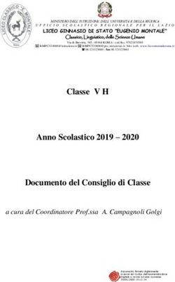 Classe V H Anno Scolastico 2019 - 2020 Documento del Consiglio di Classe - Liceo Montale