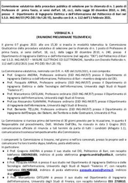 VERBALE N. 1 (RIUNIONE PRELIMINARE TELEMATICA) - Politecnico di Bari