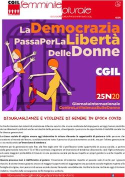 DISUGUAGLIANZE E VIOLENZE DI GENERE IN EPOCA COVID