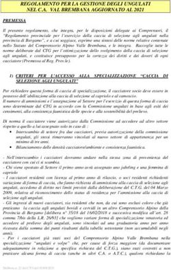 REGOLAMENTO PER LA GESTIONE DEGLI UNGULATI NEL C.A. VAL BREMBANA AGGIORNATO AL 2021