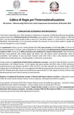 Cabina di Regia per l'internazionalizzazione - VERSIONE FINALE - Ministero degli ...