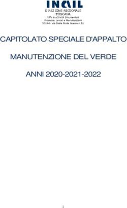 CAPITOLATO SPECIALE D'APPALTO MANUTENZIONE DEL VERDE ANNI 2020-2021-2022 - Inail