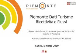 Piemonte Dati Turismo - Ricettività e Flussi - Cuneo, 5 marzo 2019