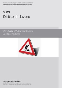 Diritto del lavoro Certificate of Advanced Studies 3a edizione 2019/20 - SUPSI